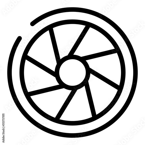 Eye shutter icon outline vector. Laser correction. Health drop