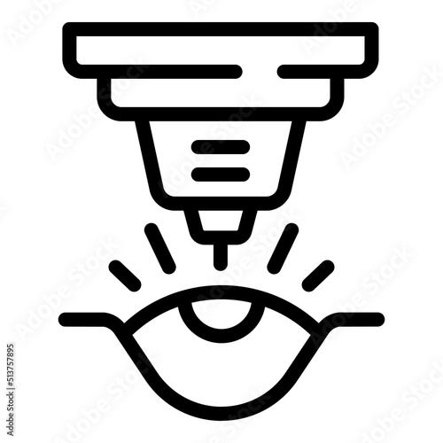 Laser eye device icon outline vector. Surgery glasses. Vision correction