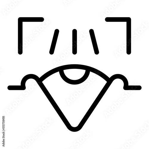 Eye care icon outline vector. Vision contact. Surgery optical