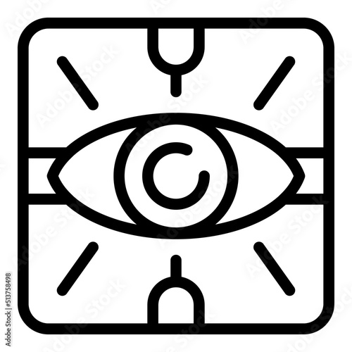 Eye vision icon outline vector. Eyesight glasses. Test patient