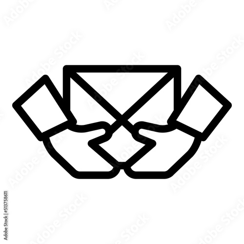 Parcel freight traffic icon outline vector. Cargo truck. Van service