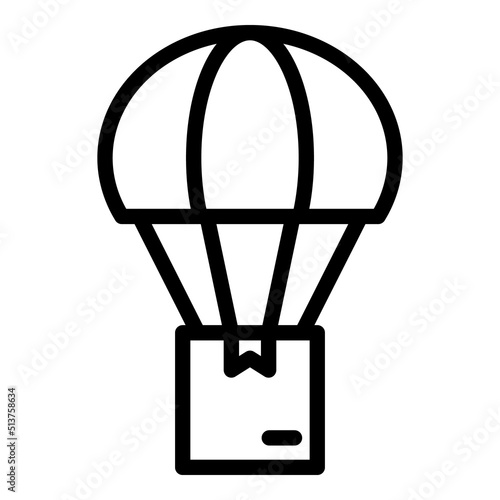 Air freight traffic icon outline vector. Cargo truck. Delivery trailer