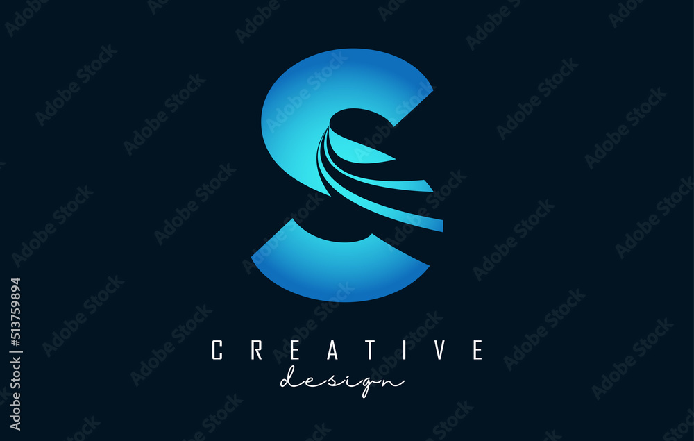 Creative letter S logo with leading lines and road concept design. Letter S with geometric design. Creative letter S logo with leading lines and road concept design. Letter S with geometric design.