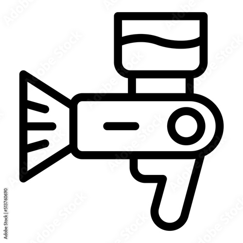 Paint gun icon outline vector. Car spray. Auto service