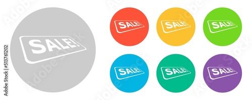 Sale on a white background. Vector illustration.