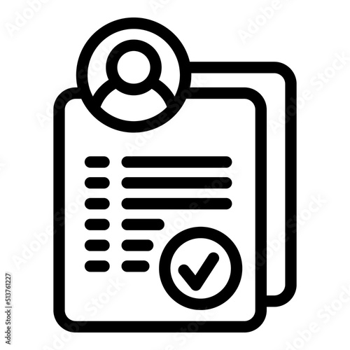 Person file icon outline vector. Credit finance. Money stamp