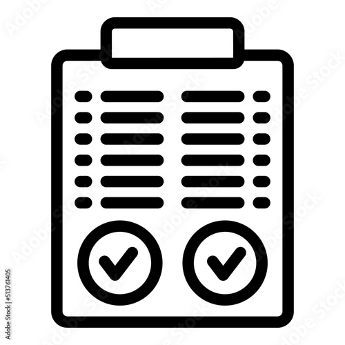 To do list icon outline vector. Credit finance. Form paper