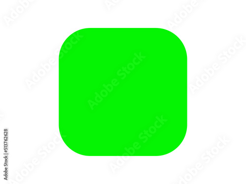 Chroma key vector application icon mock-up on the white background