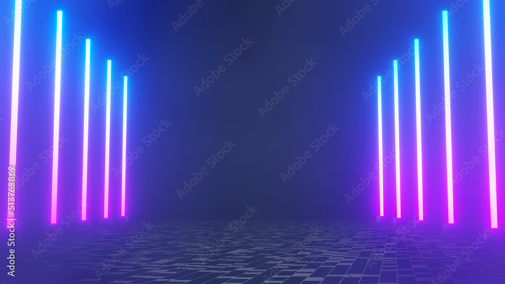 3d render of flash neon and light glowing on dark scene. Speed light moving lines. 3d render of flash neon and light glowing on dark scene. Speed light moving lines.