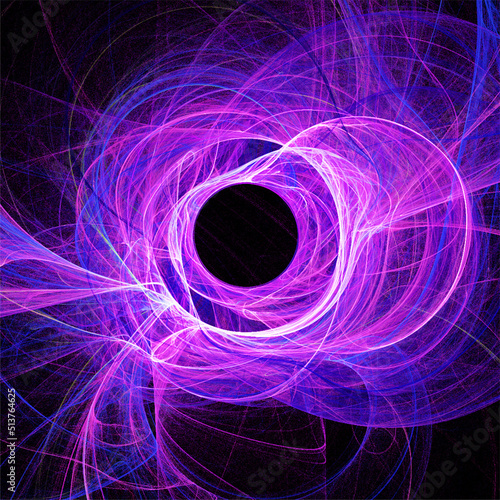 fantastic illustration of a purple space planet, star system, color graphics, design, background