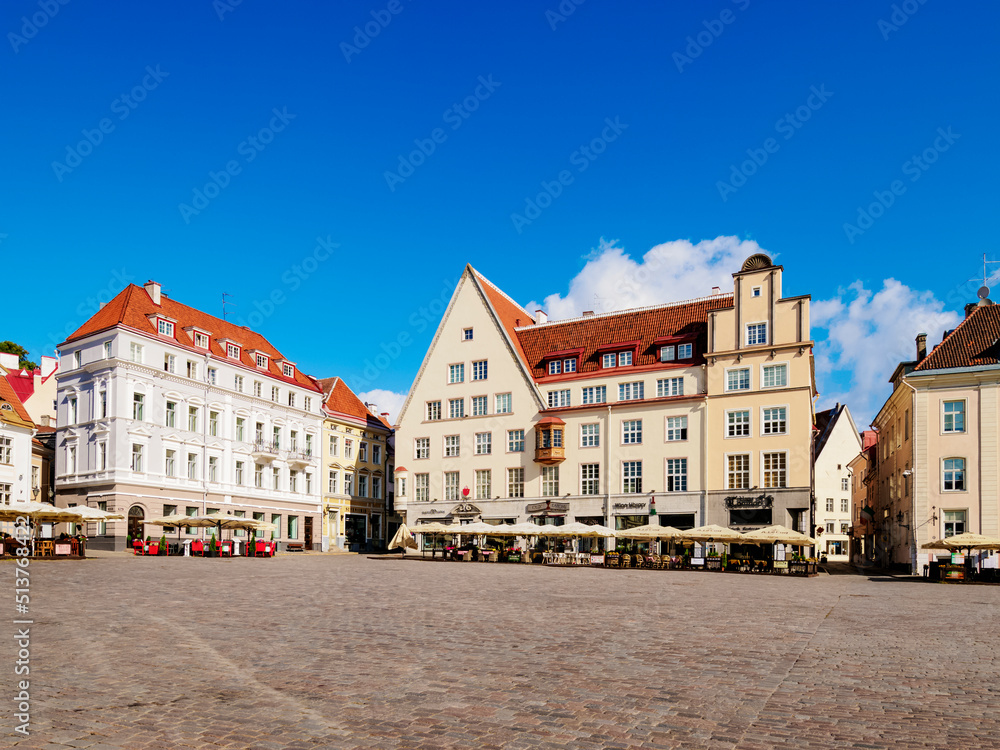 Raekoja plats, Old Town Market Square, UNESCO World Heritage Site, Tallinn, Estonia Raekoja plats, Old Town Market Square, UNESCO World Heritage Site, Tallinn, Estonia