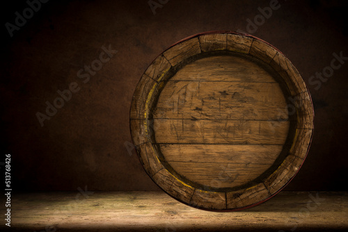 Wine barrels in a old wine cellar