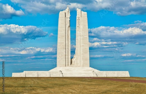 The Canadian National Vimy Memorial in Northern France, a memorial to 60000 Canadians killed or missing in WW1, Vimy, Pas de Calais, France