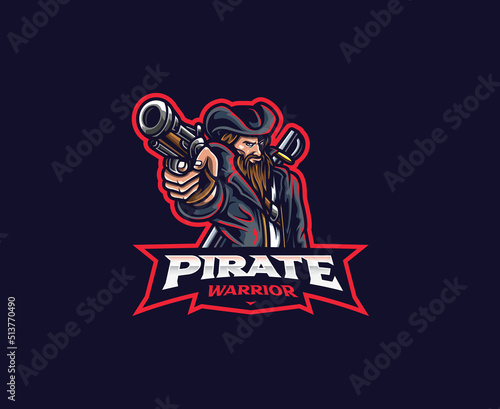 Pirate mascot logo design