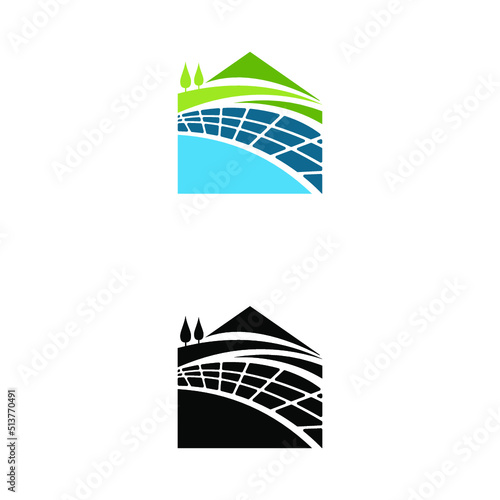 paving and landscape logo vector