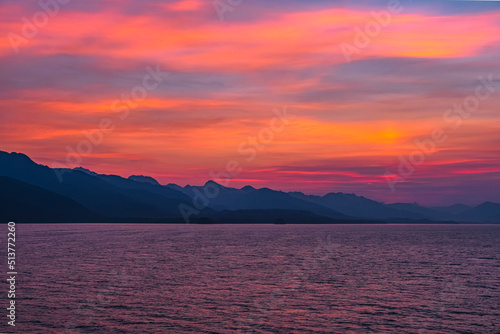 Mountain Sunset south of Icy Strait Point AK