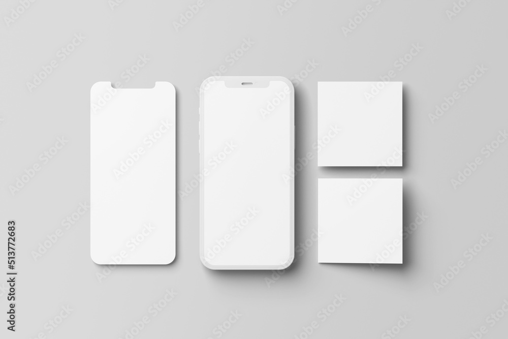 Phone Mockup with Blank Social Media Posts Template. Present Your Products and Branding. Phone Mockup with Blank Social Media Posts Template. Present Your Products and Branding.