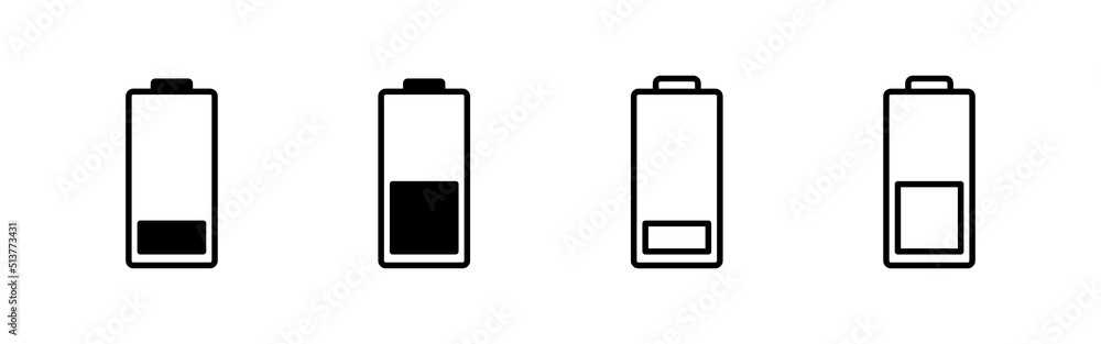Battery icon vector. battery Charging sign. battery charge level Battery icon vector. battery Charging sign. battery charge level