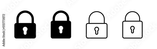 Lock icon vector. Padlock sign and symbol. Encryption icon. Security symbol