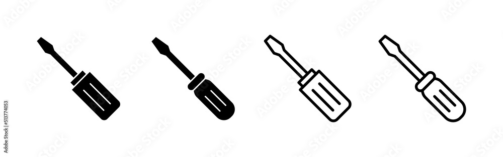 Screwdriver icon vector.tools sign and symbol Screwdriver icon vector.tools sign and symbol