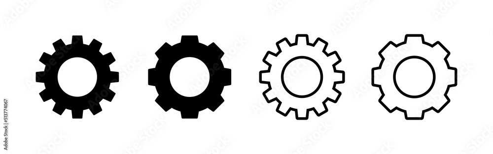 Setting icon vector. Cog sign and symbol. Gear Sign Setting icon vector. Cog sign and symbol. Gear Sign