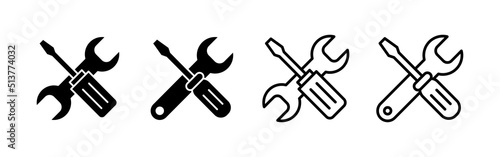 Repair tools icon vector. tool sign and symbol. vectorting icon. Wrench and screwdriver. Service