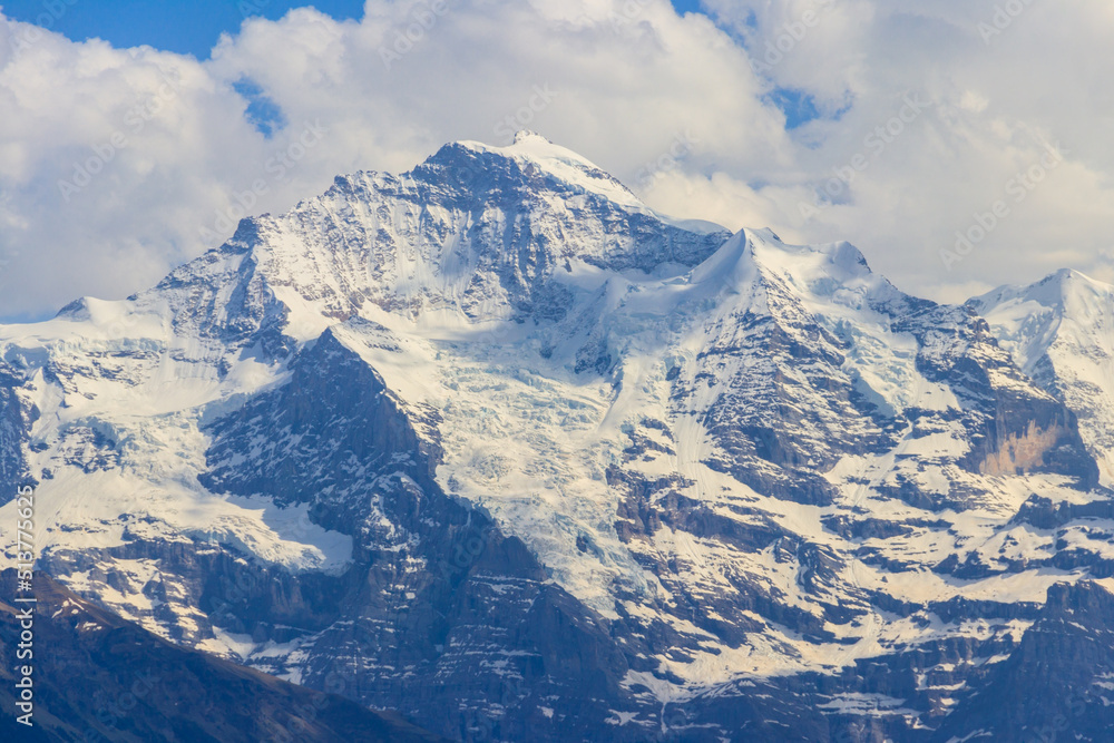 View of Jungfrau mountain from Harder Kulm viewpoint, Switzerland View of Jungfrau mountain from Harder Kulm viewpoint, Switzerland