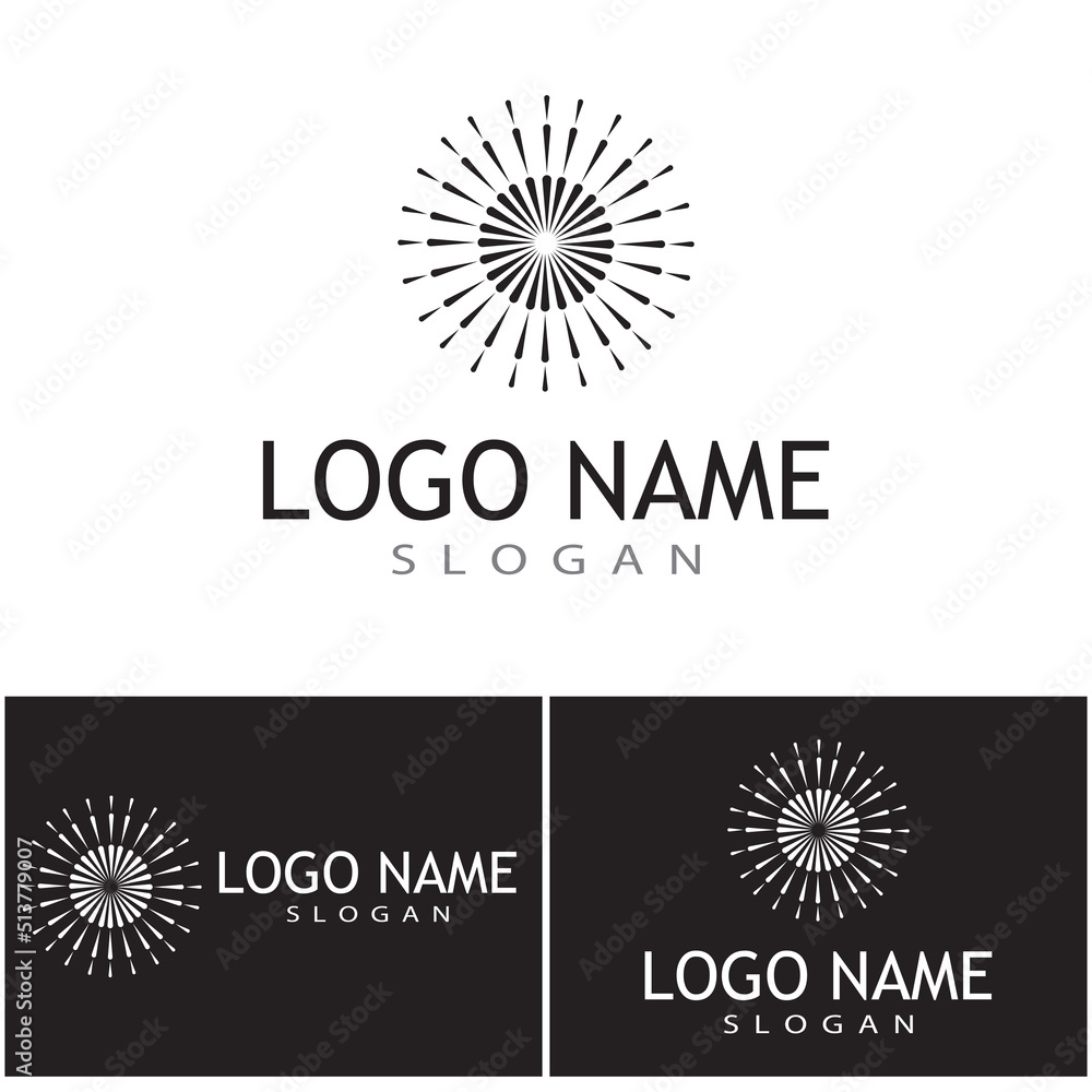 Fototapeta premium Fireworks Logo Template vector symbol