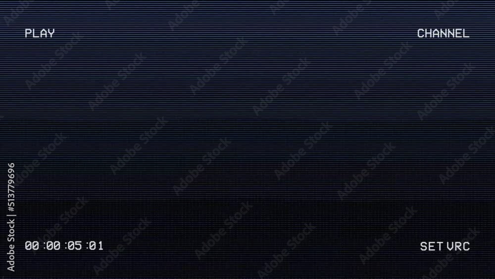 Vintage VHS. Forward, rewind and stop scenes. Defects noise and