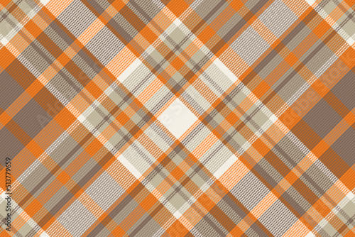 Tartan plaid pattern with texture and warm color. Vector illustration.