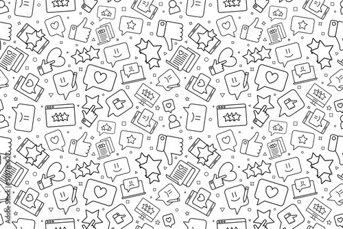 Vector Feedback pattern. Feedback seamless background