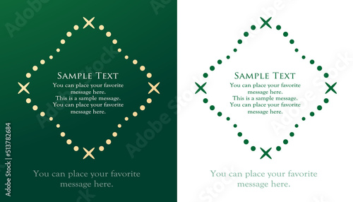 オシャレなフレーム。デザインテンプレート。ゴージャスな額のセット。