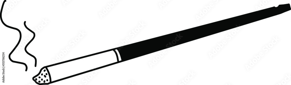 Mouthpiece with cigar on a white background Mouthpiece with cigar on a white background