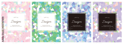 宝石のような幾何学模様背景の素材