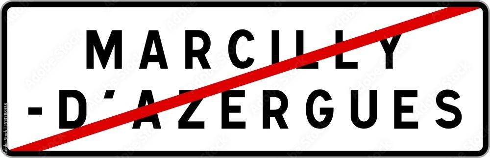 Panneau sortie ville agglomération Marcilly-d'Azergues / Town exit sign Marcilly-d'Azergues Panneau sortie ville agglomération Marcilly-d'Azergues / Town exit sign Marcilly-d'Azergues