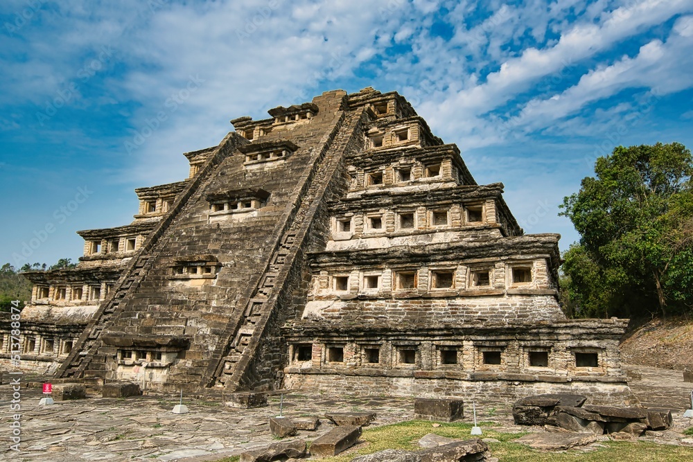 El Tajin ruins in Veracruz , Mexico. 2022 04 02. Pre - Columbian archeological site southern Mexico, one of the largest and most important cities of the Classic era of Mesoamerica, from 600 to 1200 CE