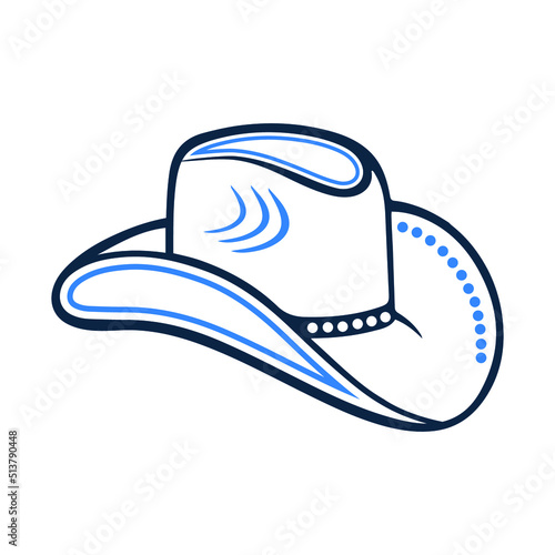 Stylish cap or hat icon
