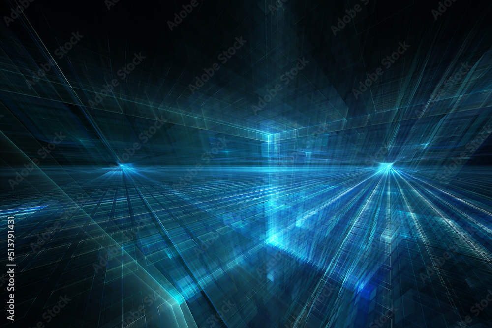 Digital technology blue abstract background.