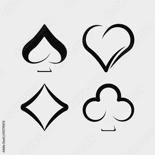 Playing card logo. Casino logo
