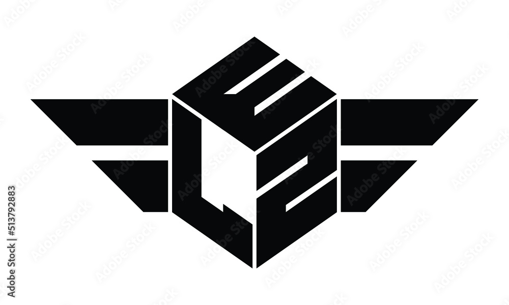 ELZ three letter gaming logo in polygon cube shape logo design vector ...