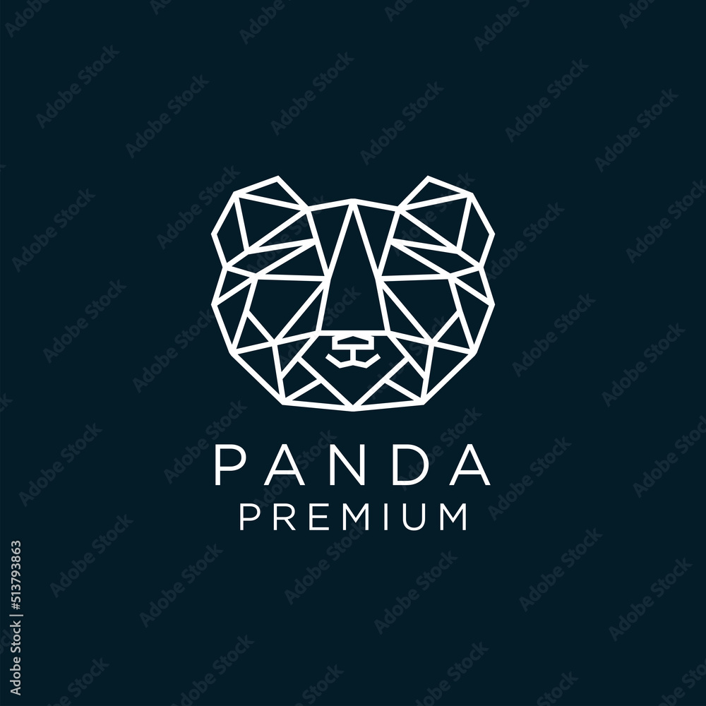 Fototapeta premium Panda design icon logo template