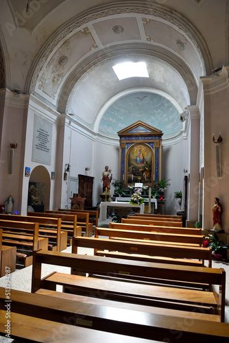 interior of the church of San Rocco built in 1837 May Capodimonte Italy