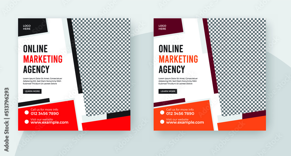 Naklejka premium Modern real estate house property social media instagram post or web banner template