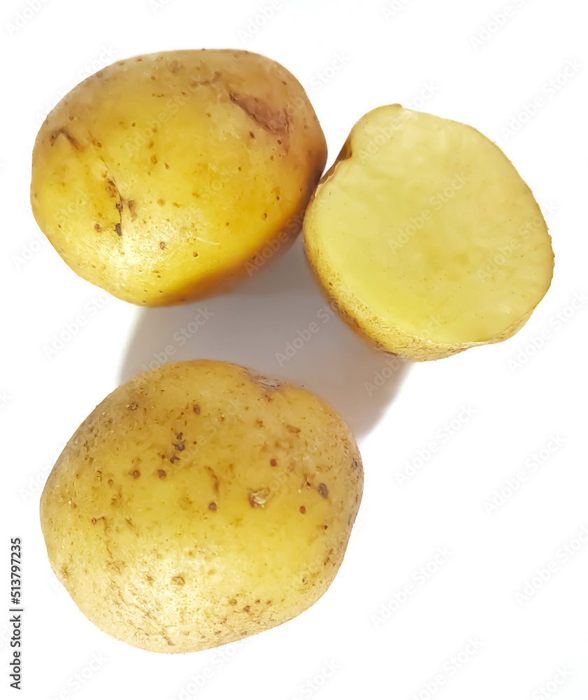 New potato isolated on white background