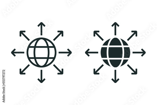 World expansion icon. Vector illustration