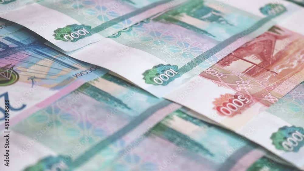 Russian cash - 1000, 2000, 5000 ruble bills. Russian cash - 1000, 2000, 5000 ruble bills.