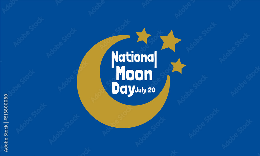 Vetor de National Moon Day vector. flag icon vector. Anniversary of