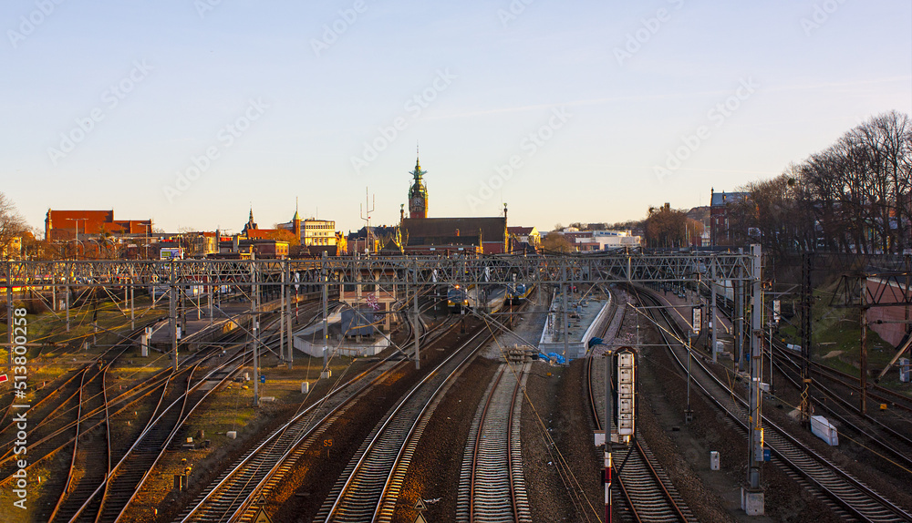 View of Gdansk Main Railway Station, Poland View of Gdansk Main Railway Station, Poland