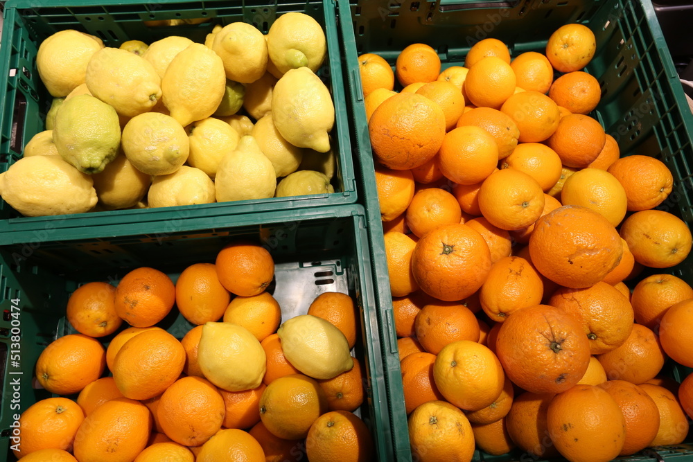 Fruits and berries are sold at the market