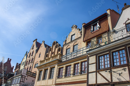  Nice houses in Old Town in Gdansk, Poland